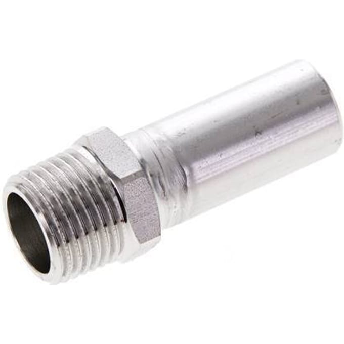 Perskoppeling - 18mm Buiseinde & R 1/2'' Buiseinde - RVS