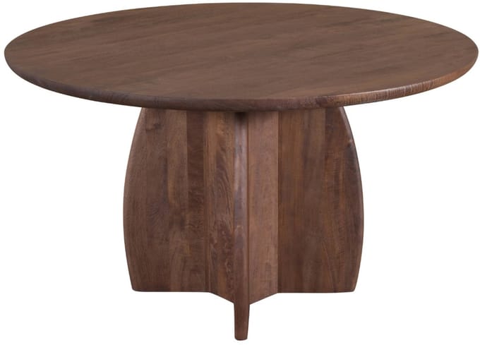 DÉJA Living Eettafel Iris - Rond Donkerbruin Hout - 130x130x76cm