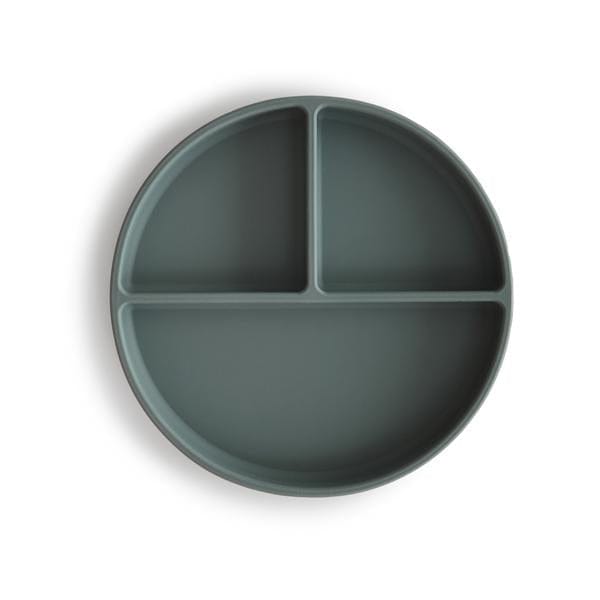 Mushie siliconen verdeelbord met zuignap|Dried thyme|bpa free|Kinderservies |