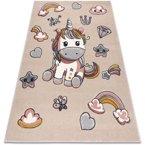 Kleden Rugsx KIDDO tapijt 6110 crème / wit, Yksisarvinen, 240x330 cm