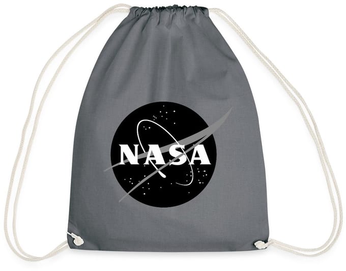 NASA zwart-wit klassiek logo Gymtas