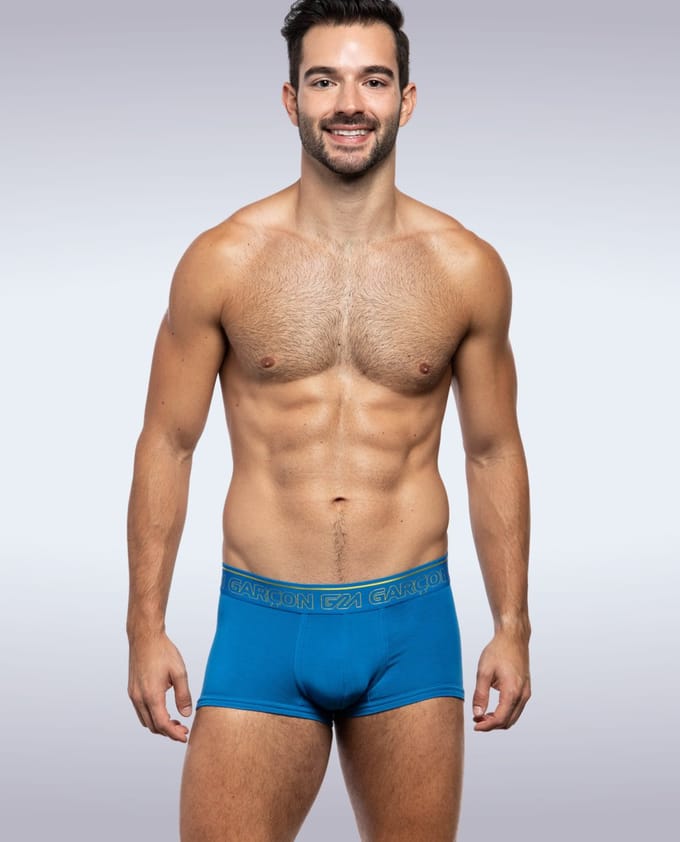 Garçon Trunk Blue - MAAT M - Heren Ondergoed - Boxershort voor Man - Mannen Boxershort