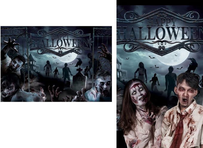 FIESTAS GUIRCA, S.L. - Halloween levende doden wanddecoratie 220 x 150 cm