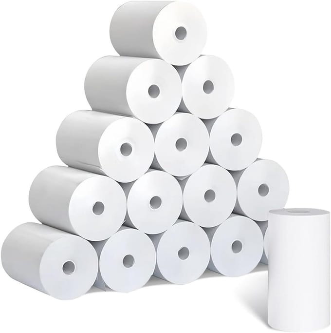 16 rollen thermisch printpapier 57 x 30 mm voor mini-printers - zonder witte inkt