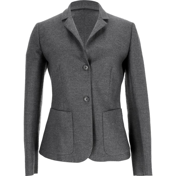 Prada Enkelknops Blazer in Grijs Virgin Wol
