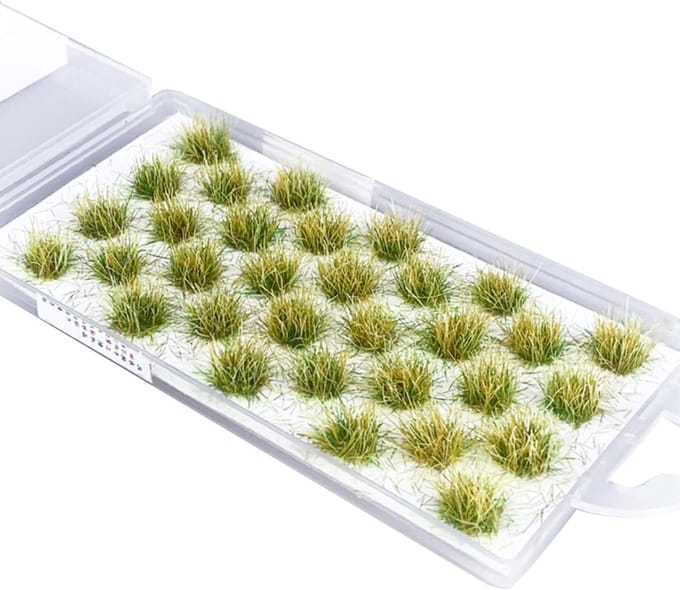 Gras Model - Miniatuur Struiken - Landschap Bouwen - Realistisch Uiterlijk - 32 Stuks - Groen