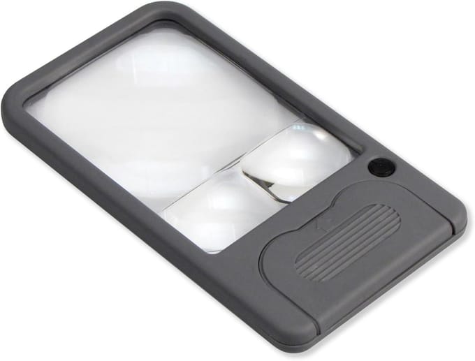 Compacte Pocketloep met LED Licht en 3 Vergrotingsstanden (2.5x/4.5x/6x)