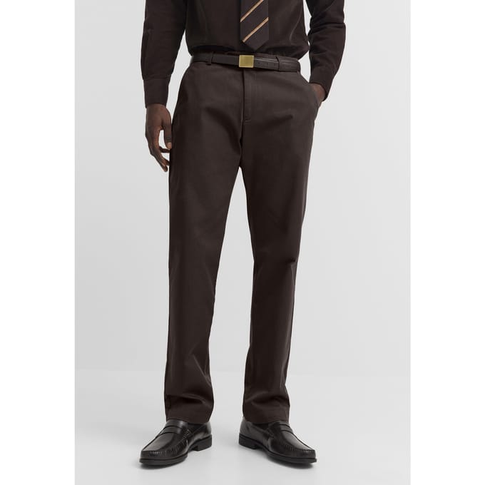 Bugatti Herren Chino van katoenen twill met Summer Touch