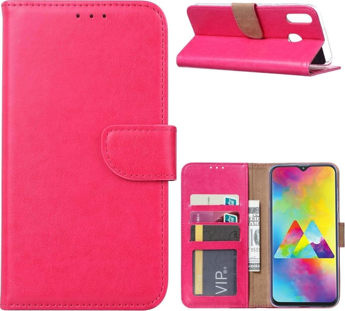 Samsung Galaxy M20 Hoesje Roze met Pasjeshouder