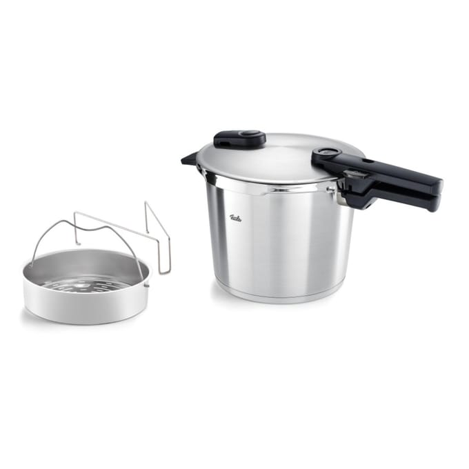 Fissler Vitaquick Premium Snelkookpan met Stoominzet en driepoot 4.5L