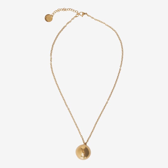 Essenza Round Charm Necklace Gold