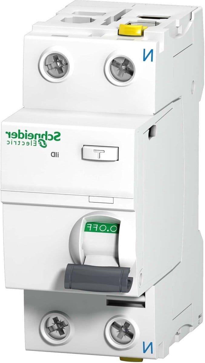 Aardlekschakelaar - Stroomonderbreker FI - Veilig Elektrisch Gebruik - Type A - 2P 40A 100mA - Grijs