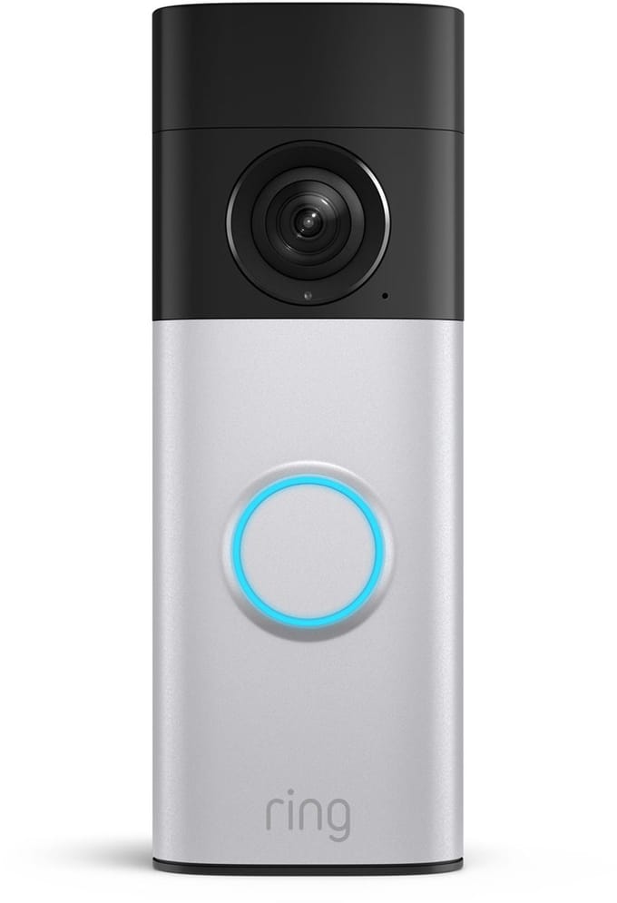 Ring Battery Video Doorbell Plus - Retinal 2K - Nickel Silver