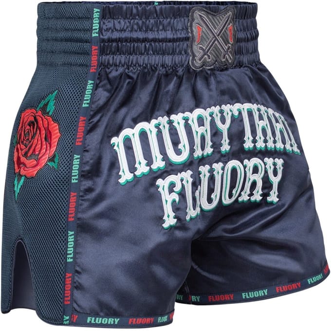 Fluory Muay Thai Kickboks Short Pistola Donkerblauw - M