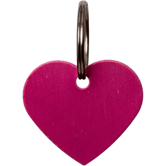 Grooming Deluxe - Naamplaatje hart size M 3,8cm pink