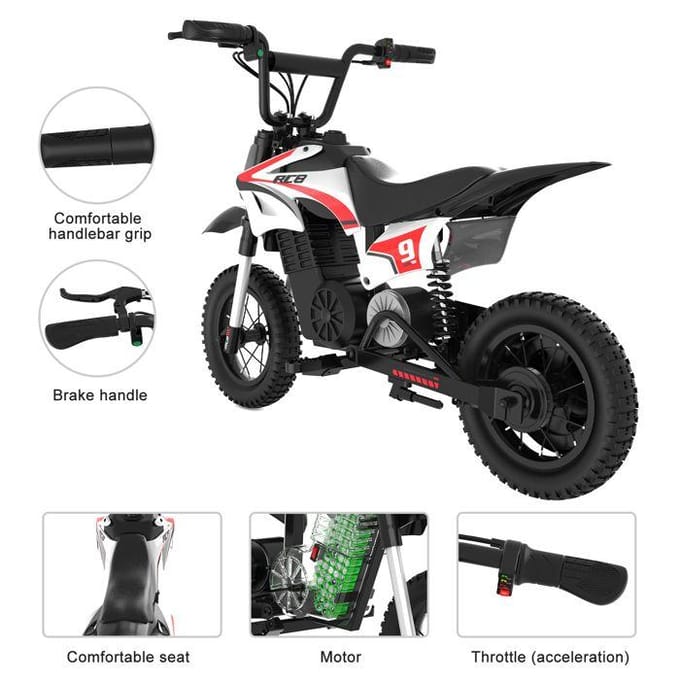 Elektrische kinder motor - RCB - R9X PRO - 350W - 36V 5.2Ah Batterij - 3 snelheden