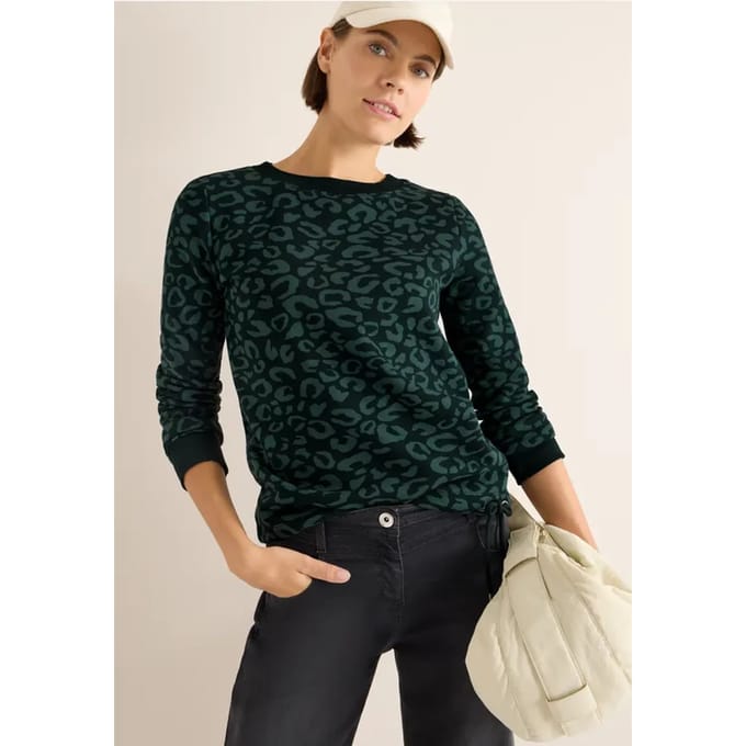 Sweatshirt met leopatroon