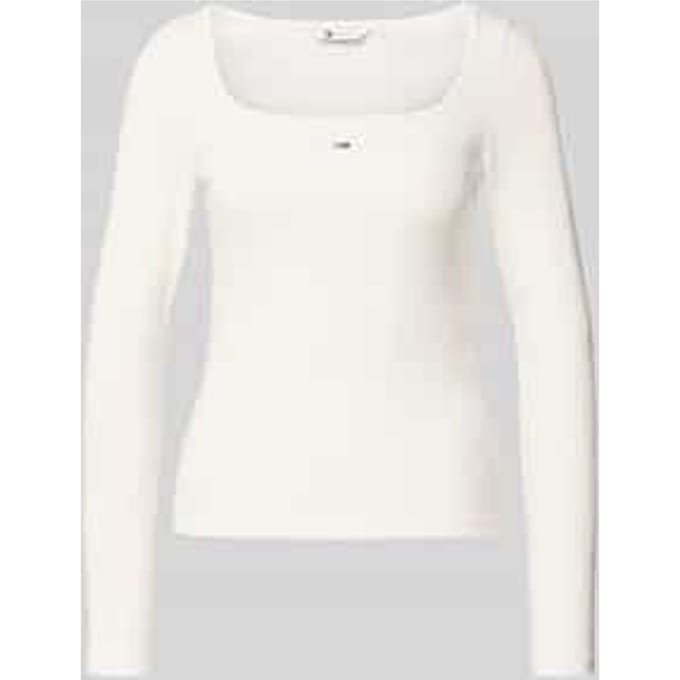 Slim fit shirt met lange mouwen van katoenmix