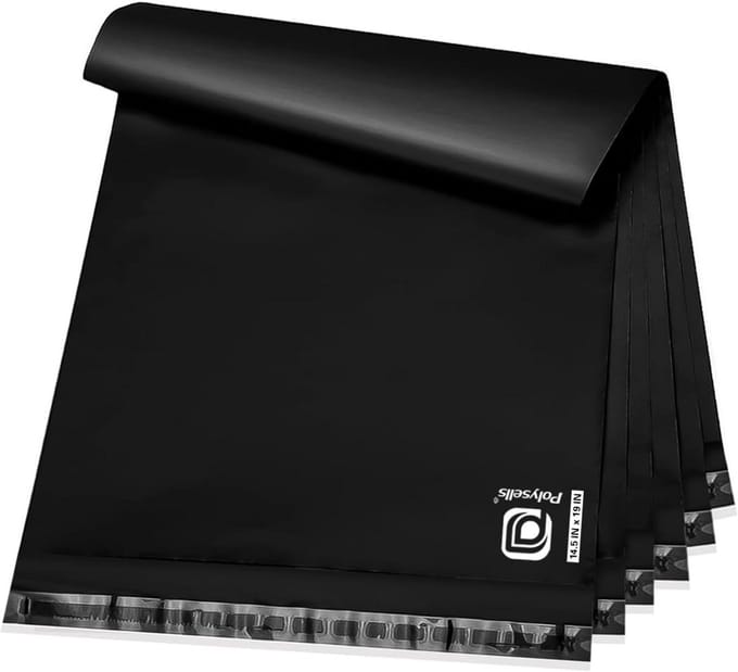 Sterke Zelfklevende Verzendzakken (Poly Mailers) Zwart - Waterdicht & Scheurbestendig