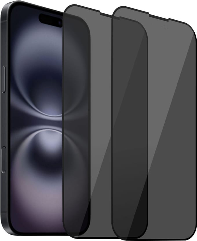 2x Geschikt voor Apple iPhone 16 Plus - Privacy Screenprotector - Beschermglas - Privé GuardCover
