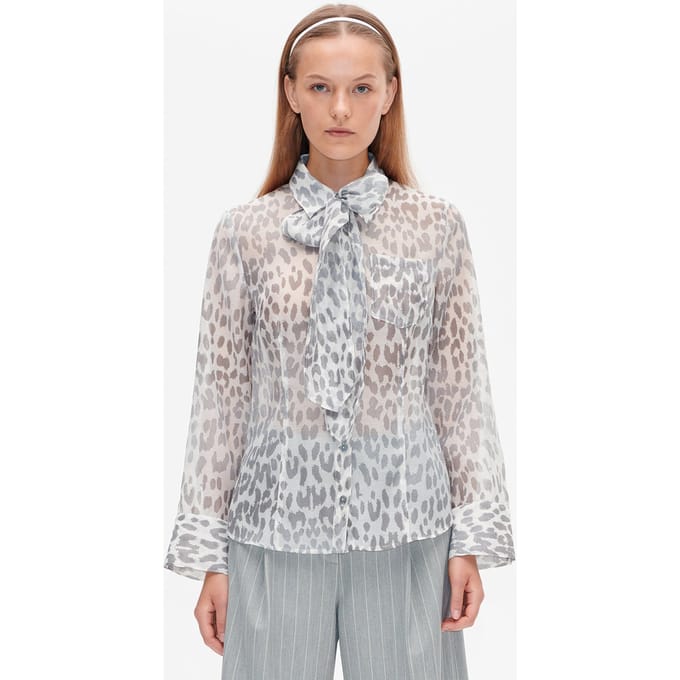 Baum und Pferdgarten Miranda Shirt Grey Office Leopard Taglia: 36 | Maglie a manica lunga Outlet | Donna | Grigio
