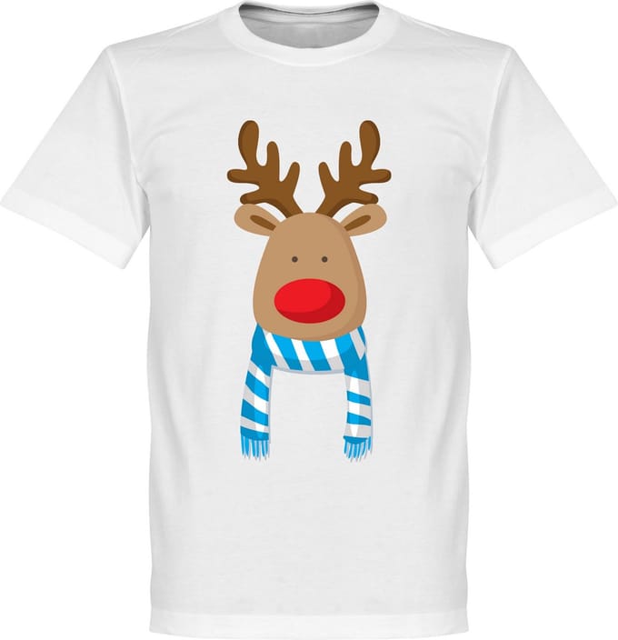 Reindeer Supporter T-Shirt - Lichtblauw/Wit - Kinderen - 152