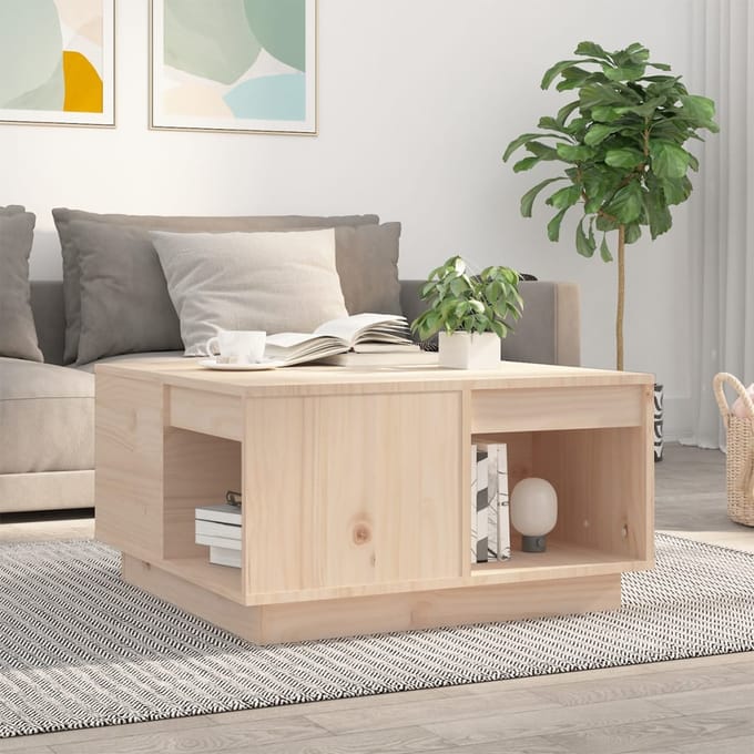 vidaXL - Salontafel - 60x61x32,5 - cm - massief - grenenhout