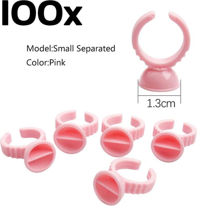 DW4Trading Ring Permanente Make-up - 100 Stuks - Roze - Dubbel