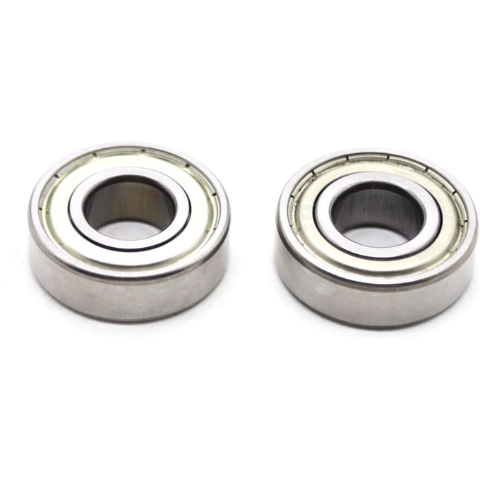 Eén paar 6202Z-lagers met dubbele zijafdichting Diepe groefkogellagers Dubbele metalen afdichting zilver