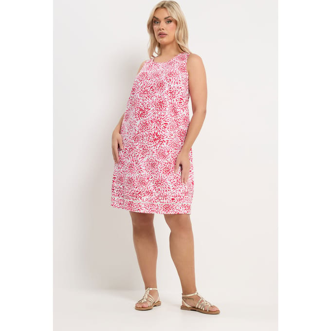 Yours Rode Bloemenprint Minijurk Size 62-64