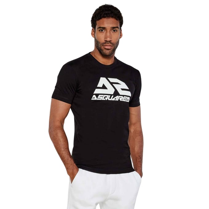 Dsquared2 T-shirt Met Opvallend Logo En Coole Pasvorm, Zwart