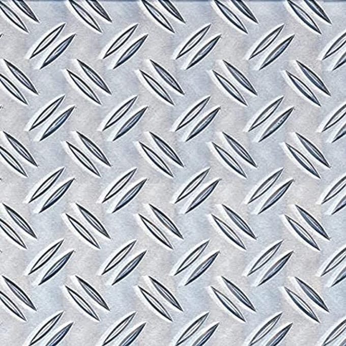 Geribbelde Aluminium Structuurplaat - 250 x 500 x 1,5 mm