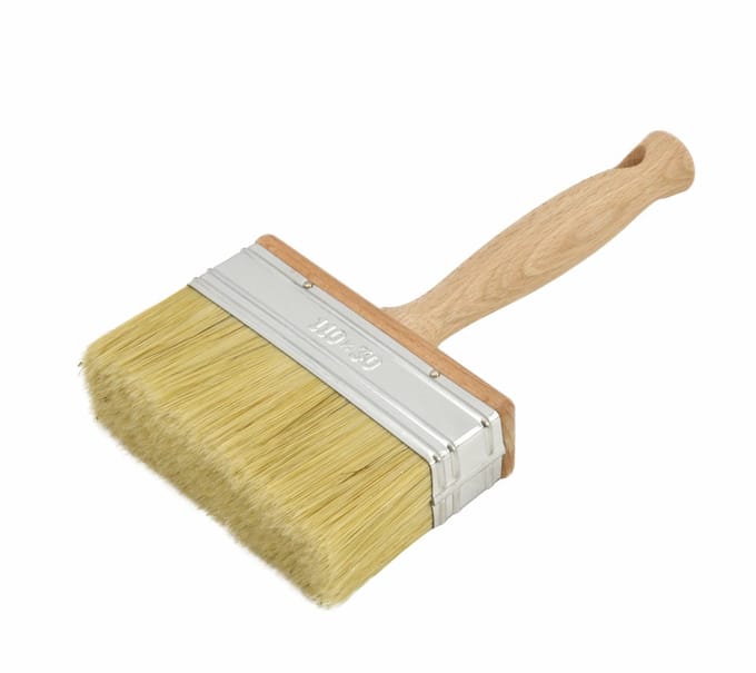 AWTools AW26185 - Behangborstel - Ergonomische Houten Handgreep - 140mm - Voor Behanglijm