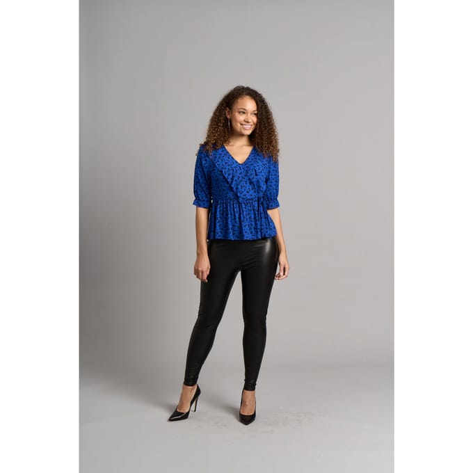 Jasmin Franje Top - Blauw
