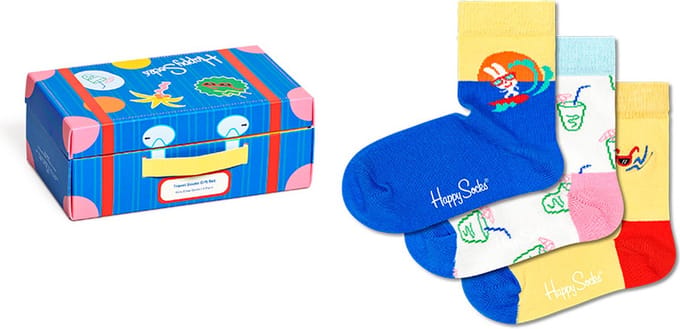 Happy Socks kids giftbox 3P sokken travel multi