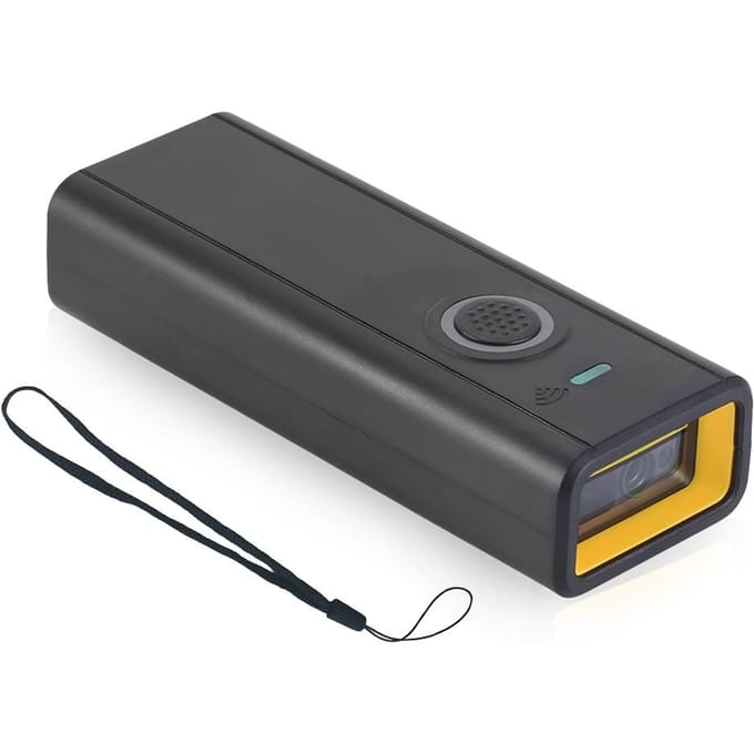Bisofice 1D2D Barcodescanner 2.4G DraadloosBTUSB Bekabelde Verbinding Mini Barcodelezer Ondersteuning 0 zwart