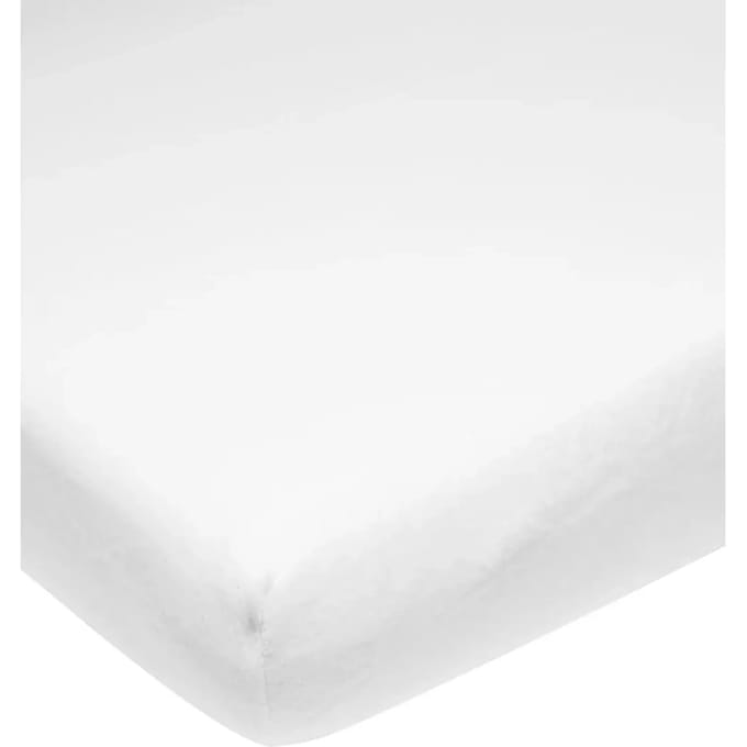 Meyco Baby Uni molton stretch hoeslaken juniorbed - 2-pack - white - 70x140/150cm