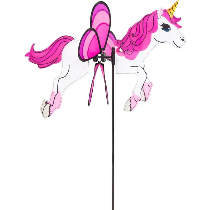 Invento Windmolen Eenhoorn 63 X 50 Cm Polyester Wit/roze