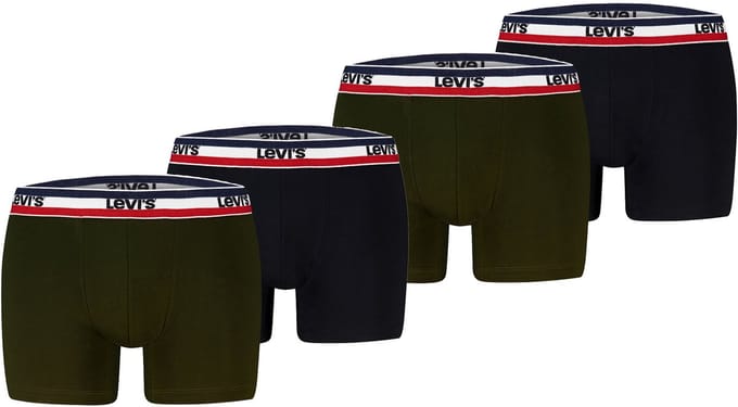 Pack of 4 men's Levis REPEAT LOGO SPW BOXER boxer shorts underwear pants