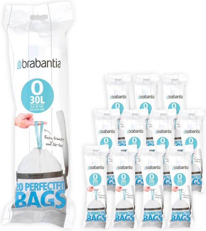 Brabantia PerfectFit Vuilniszakken - 30 l - Code O - 12 rollen x 20 stuks
