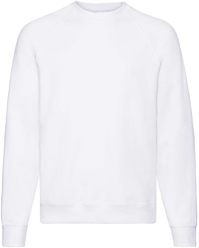 Sweatshirt Fruit Of The Loom Klassieke Raglan Volwassen Blanco - S
