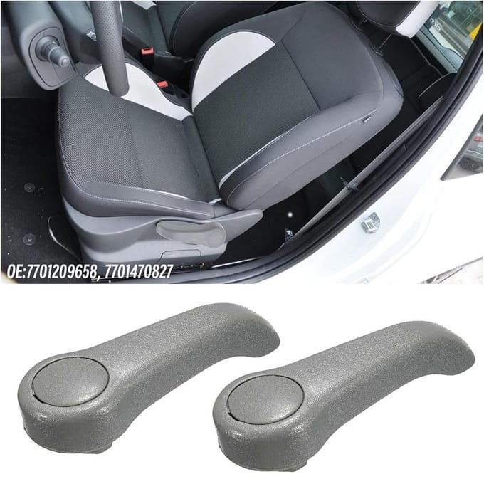 1 paire de levier de réglage du siège inclinable, poignée de traction pour Renault Clio MK2 Twingo MK1 gray