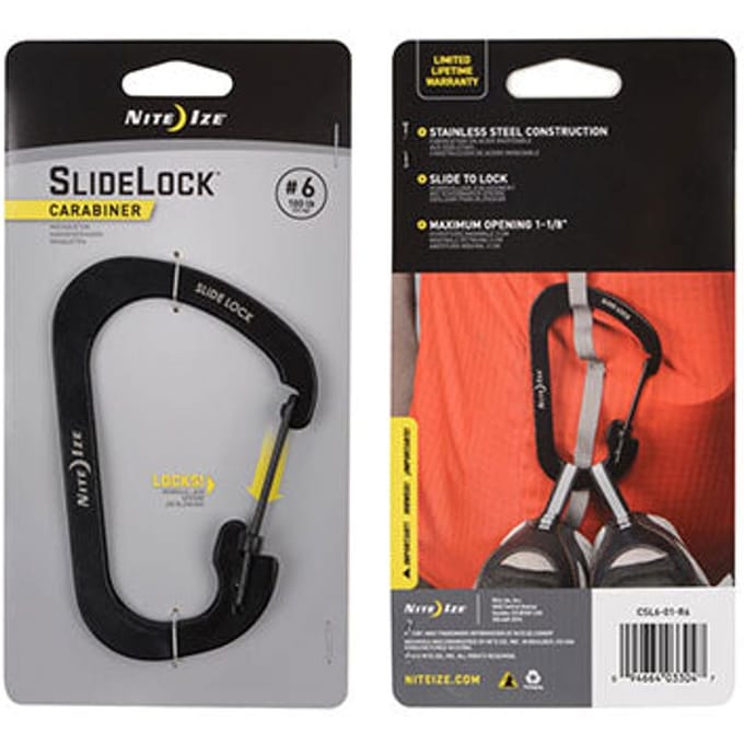 NITE IZE SLIDELOCK CARABINER STAINLESS STEEL