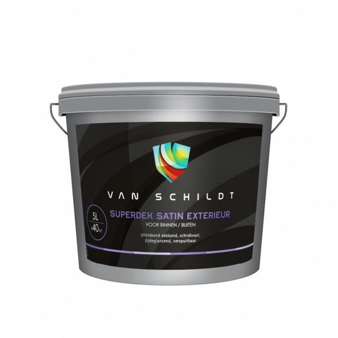 van Schildt Superdek Satin Exterieur 5 liter Wit