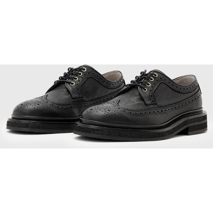 AllSaints Escher Brogue Black Grain Größe: 43 | Schnürschuhe Outlet | Herren | Schwarz