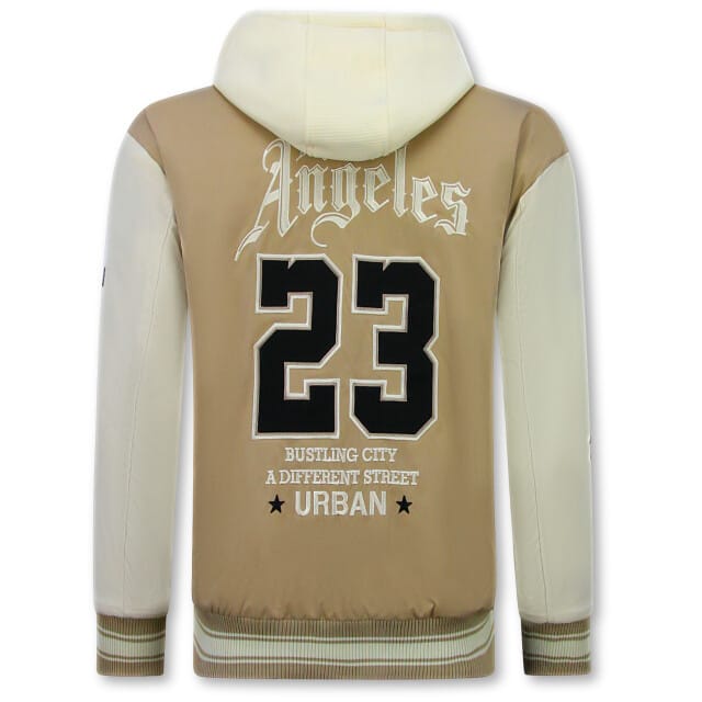 Tussenjas Heren - Baseball Jas met Capuchon Oversized - Bomberjack Heren - Zomerjas Heren - 523 - Bruin