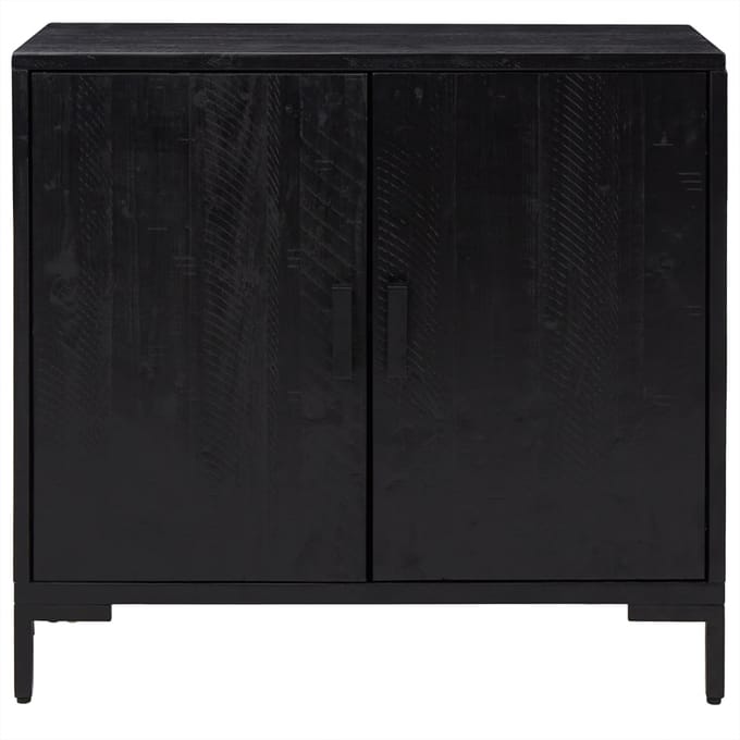 vidaXL - Dressoir - 75x35x70 - cm - massief - grenenhout - zwart