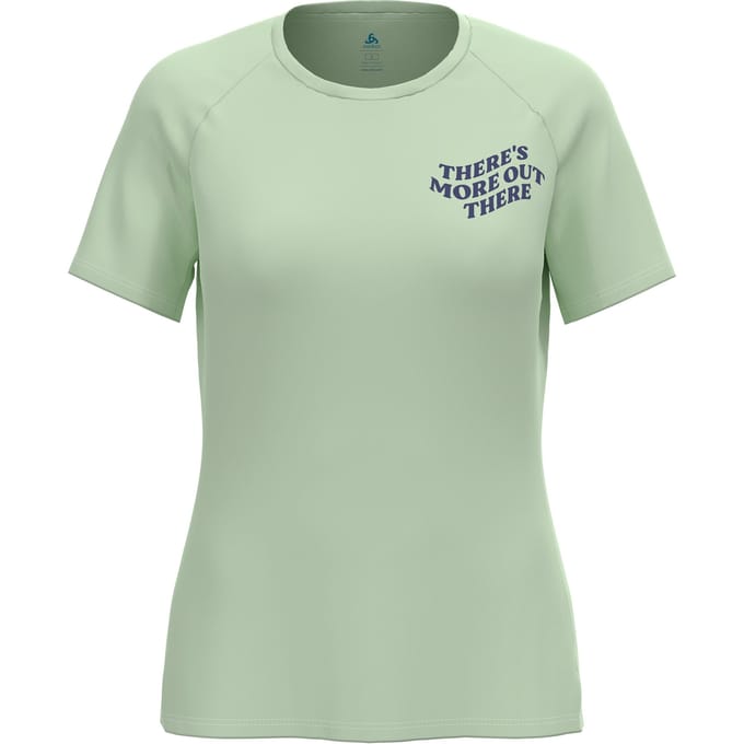 Odlo Essential Print Hardloopshirt Dames-Mint