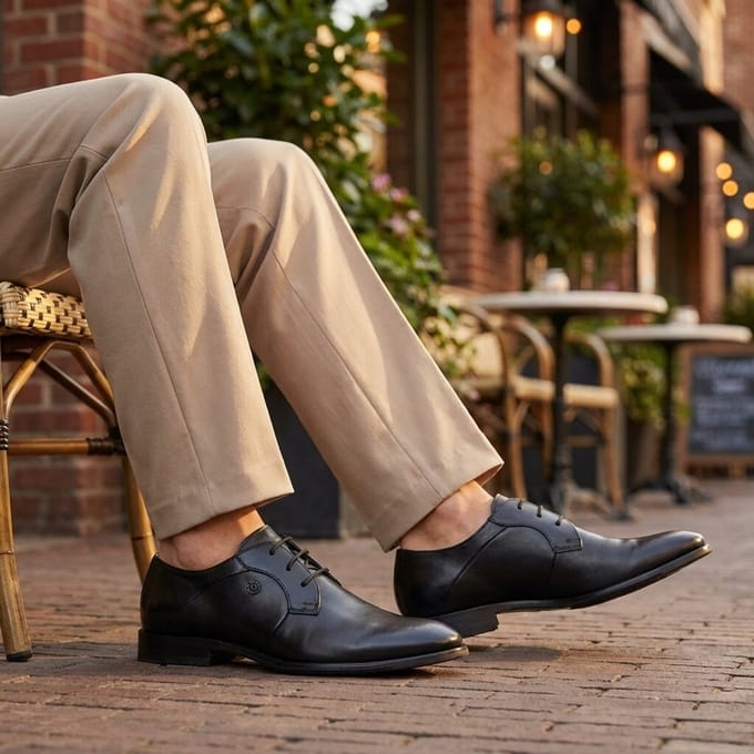 Bugatti Mansueto Flex Veterschoenen zwart Leer - Maat 46