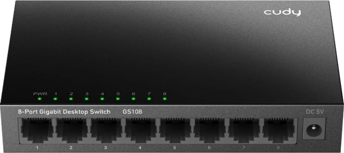 Cudy GS108 - Netwerk Switch- 8 poorten - Metalen switch - Unmanaged